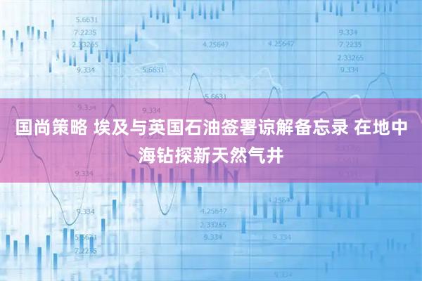 国尚策略 埃及与英国石油签署谅解备忘录 在地中海钻探新天然气井