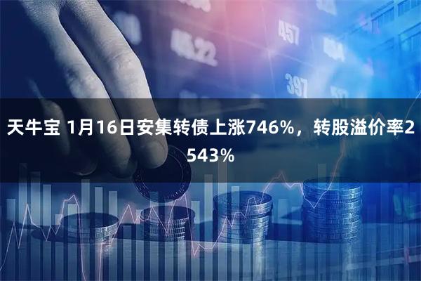 天牛宝 1月16日安集转债上涨746%，转股溢价率2543%