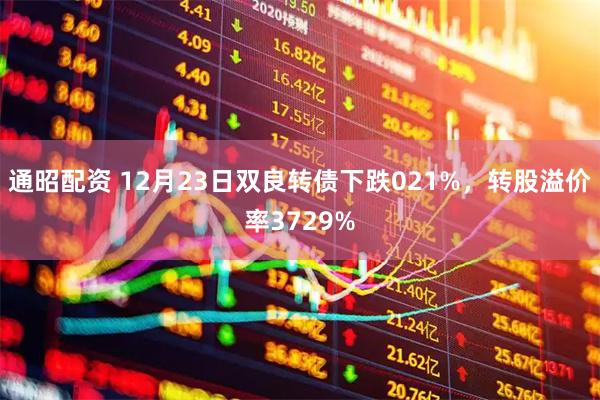 通昭配资 12月23日双良转债下跌021%，转股溢价率3729%
